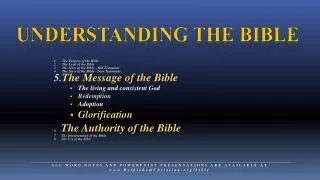 understanding the bible
