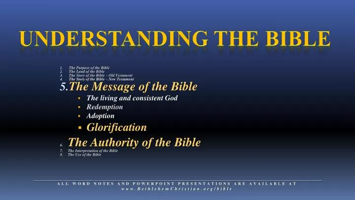 understanding the bible