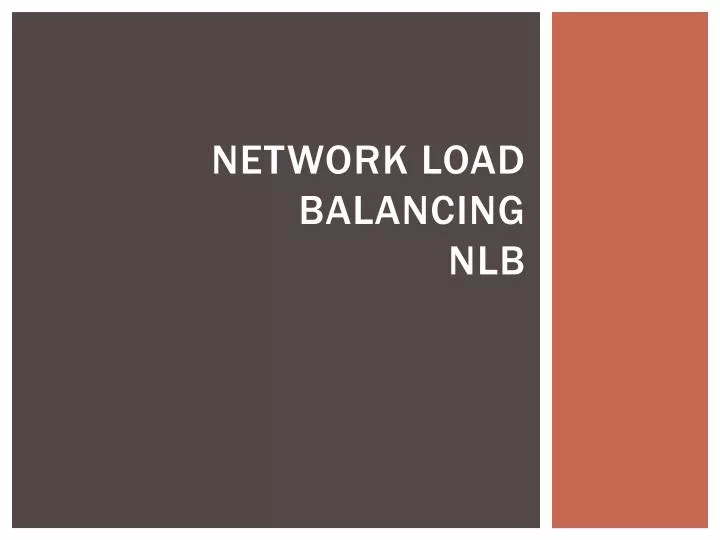 network load balancing nlb