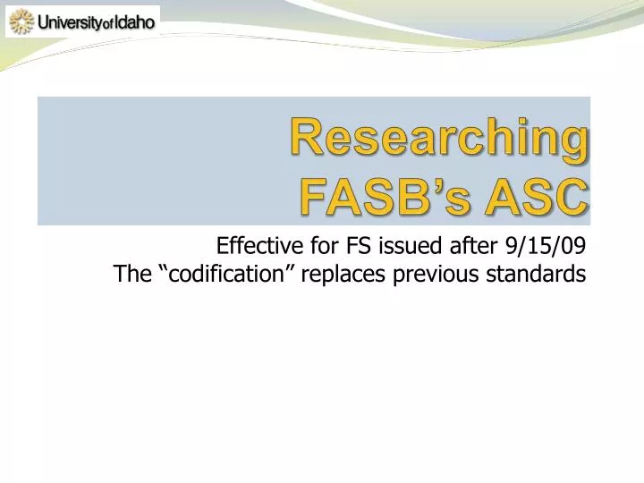 researching fasb s asc