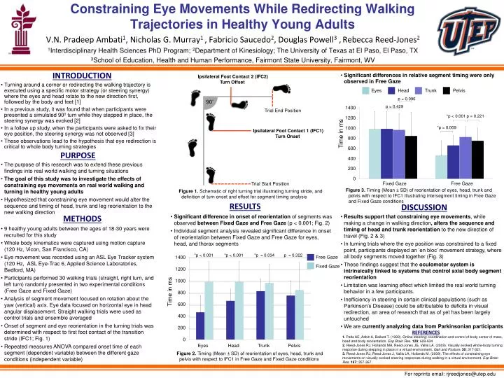 constraining eye movements while redirecting walking trajectories in healthy young adults