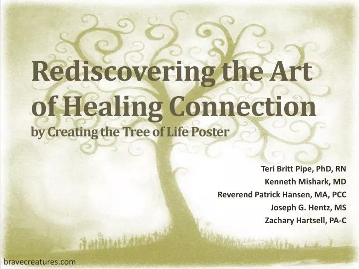 rediscovering the art of healing connection by creating the tree of life poster