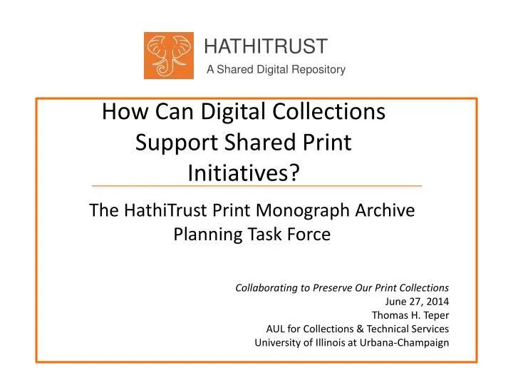 how can digital collections support shared print initiatives