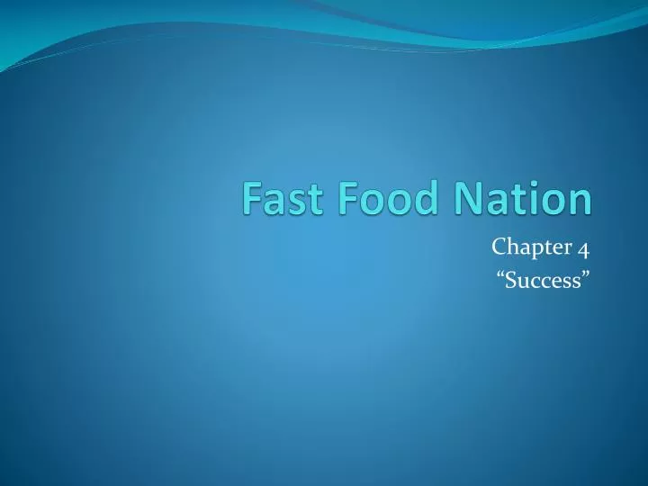 fast food nation