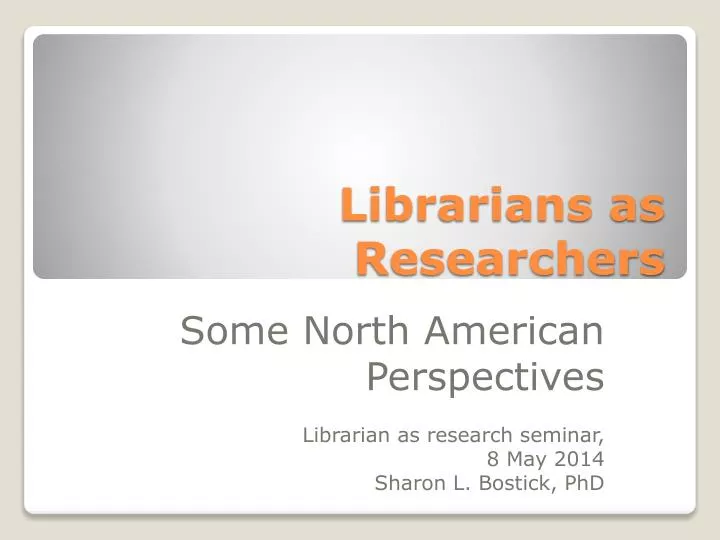 librarians as researchers