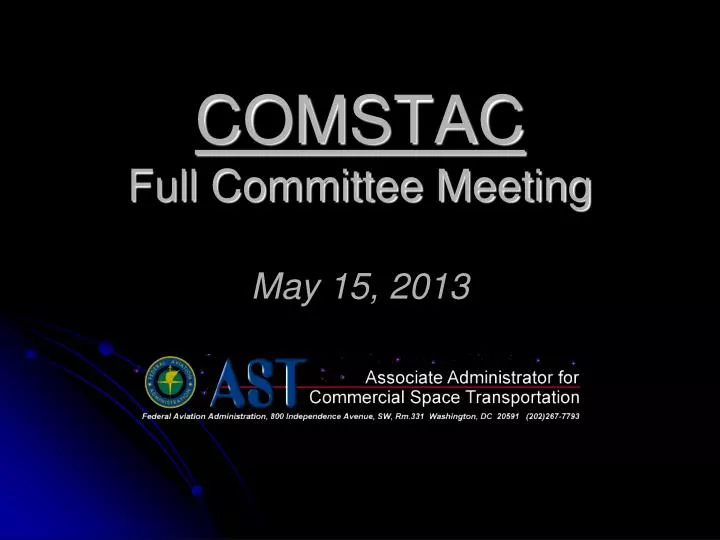 comstac full committee meeting may 15 2013
