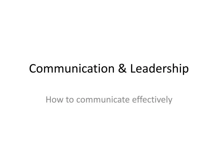 communication leadership