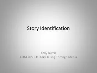 Story Identification