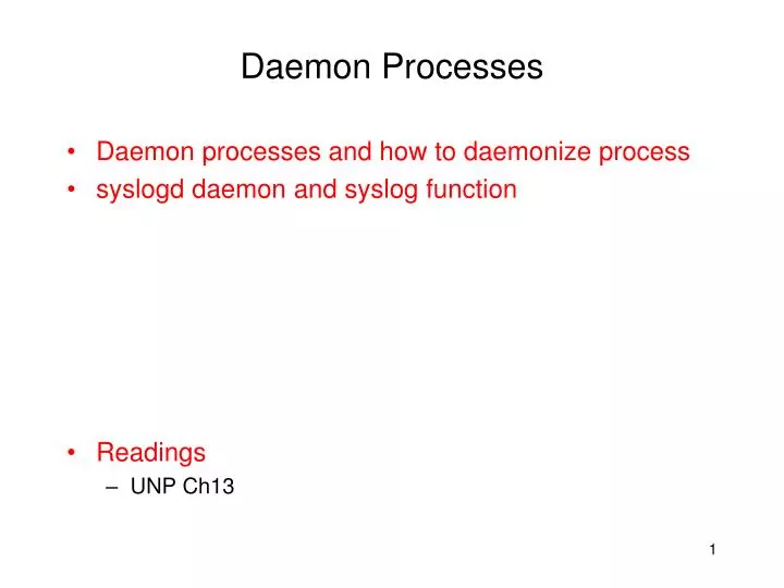 daemon processes