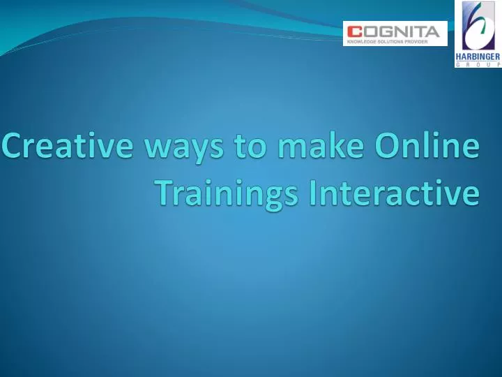creative ways to make online trainings interactive