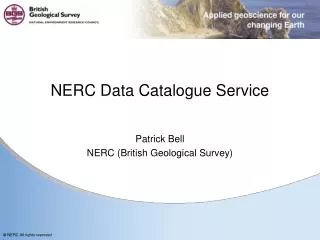 NERC Data Catalogue Service