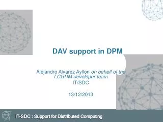 DAV support in DPM