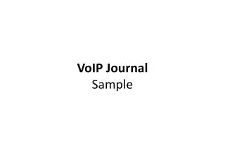 VoIP Journal Sample