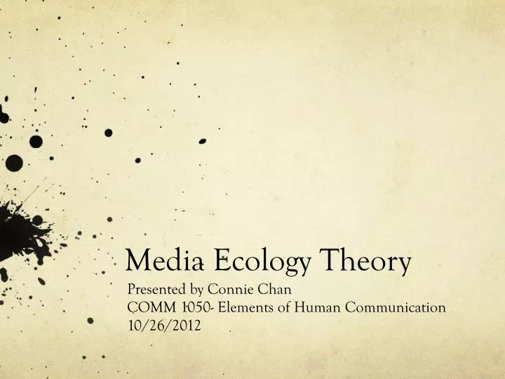 media ecology t heory