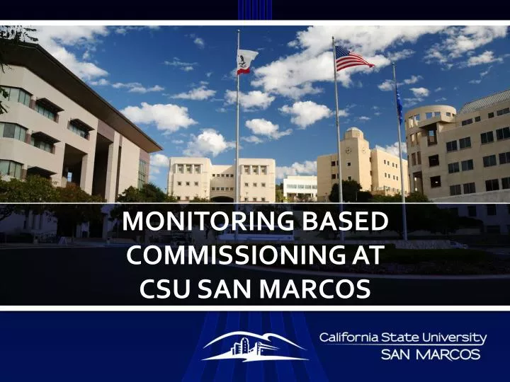 monitoring based commissioning at csu san marcos