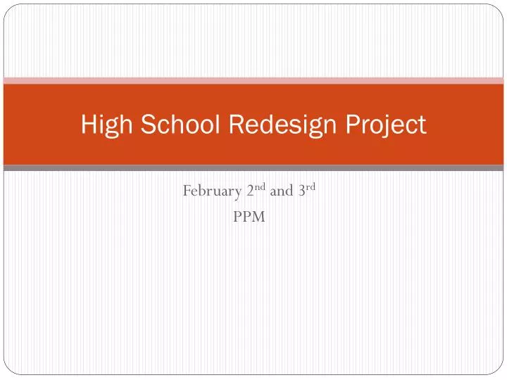 high school redesign project