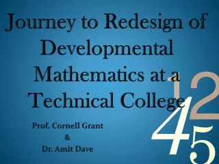 Prof. Cornell Grant &amp; Dr. Amit Dave
