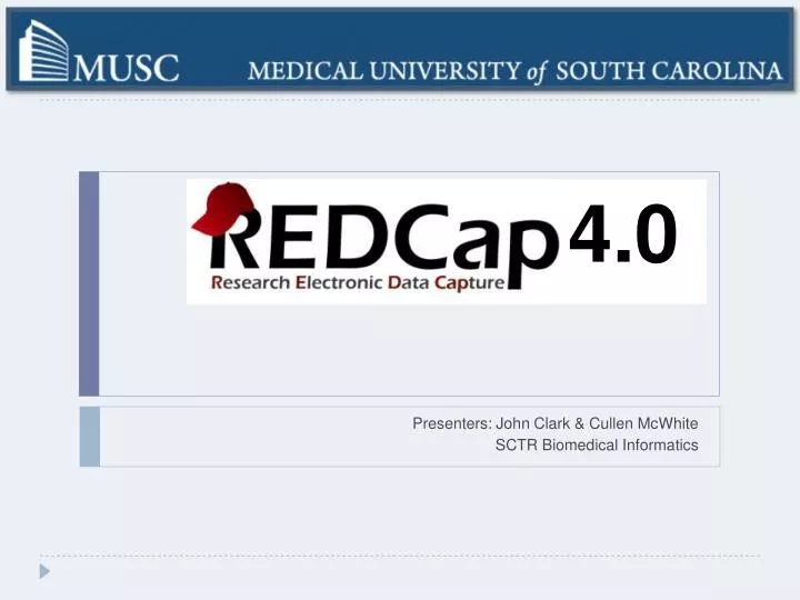 presenters john clark cullen mcwhite sctr biomedical informatics