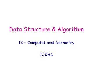 Data Structure &amp; Algorithm