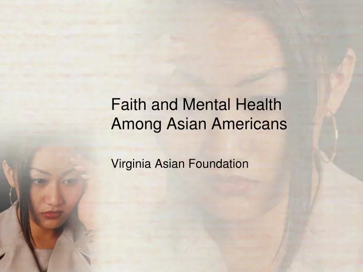 faith and mental health among asian americans