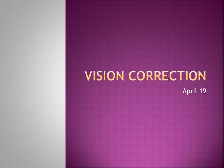 vision correction