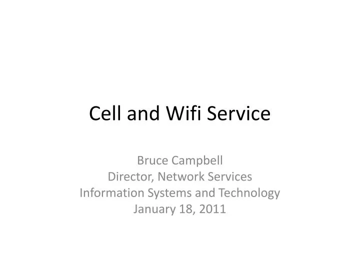 cell and wifi service