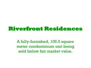 Riverfront Residences