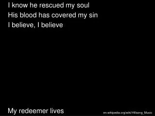 My redeemer lives