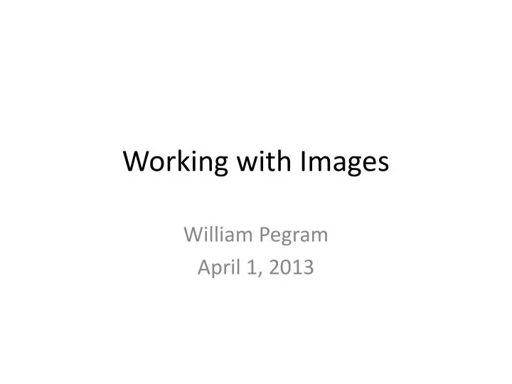 working with images