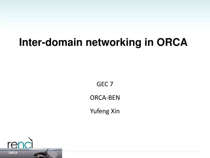 inter domain networking in orca