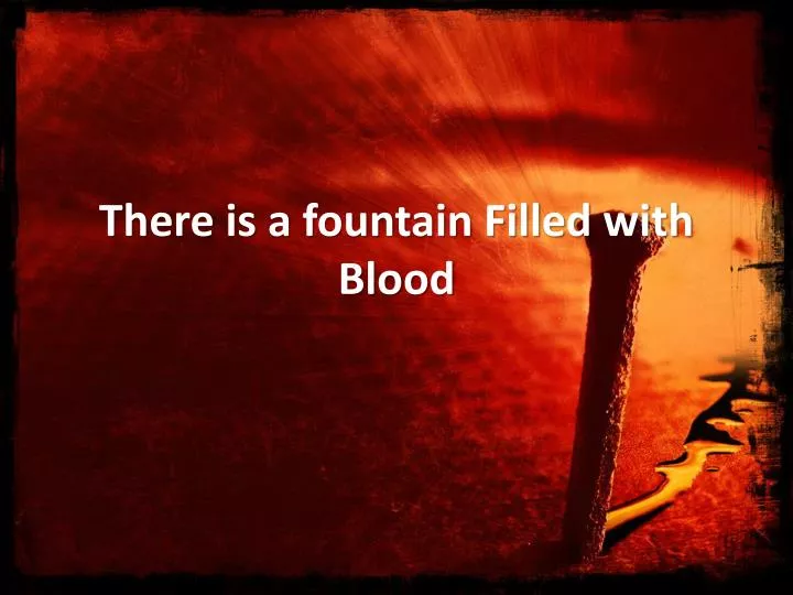 there is a fountain filled with blood