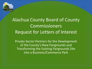Alachua County Board of County Commissioners Request for Letters of Interest