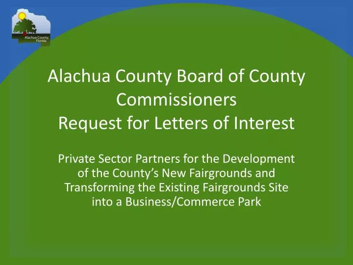 alachua county board of county commissioners request for letters of interest