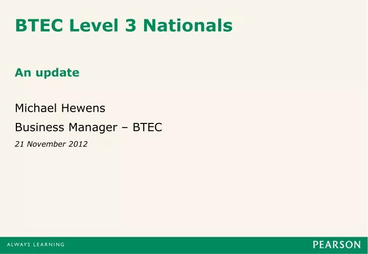 btec level 3 nationals