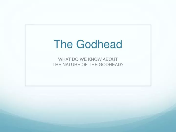 the godhead