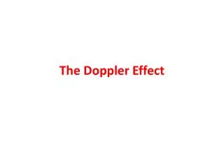 the doppler effect