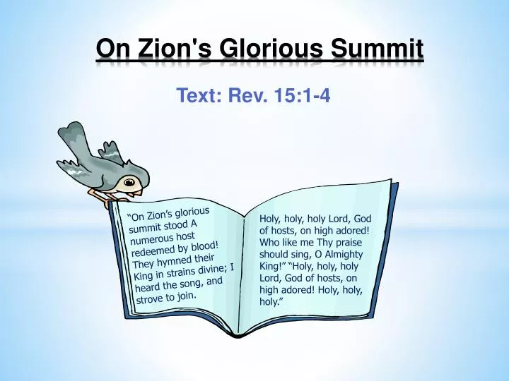 on zion s glorious summit