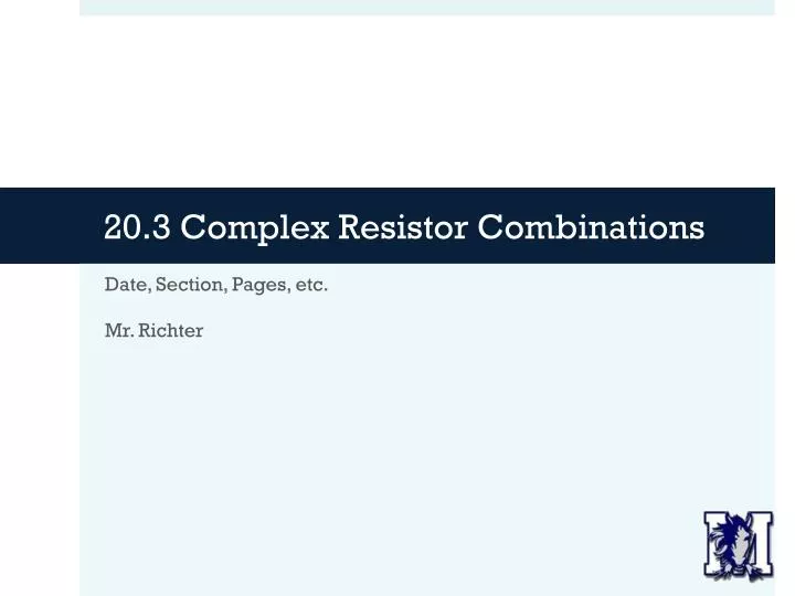 20 3 complex resistor combinations