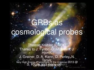 GRBs as cosmological probes