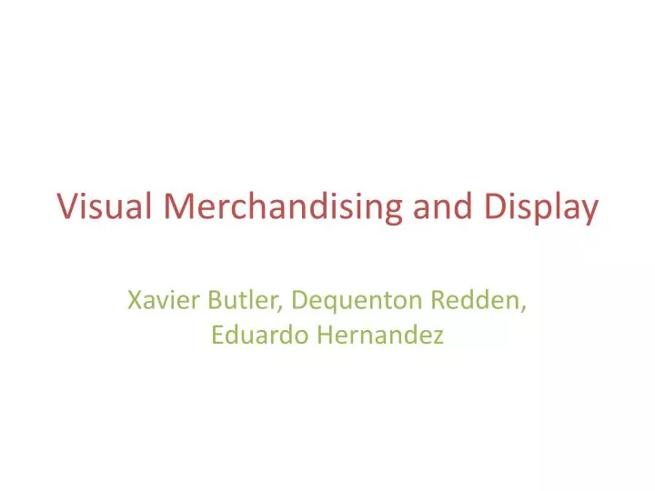 visual merchandising and display