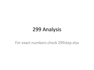 299 Analysis