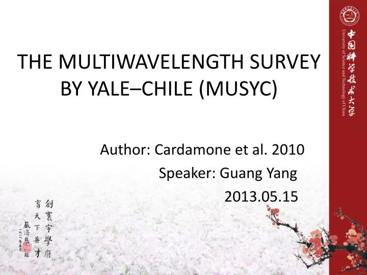 the multiwavelength survey by yale chile musyc