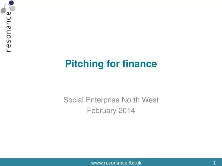 pitching for finance