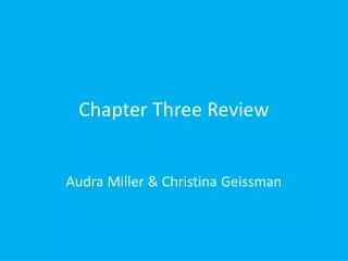 chapter three review