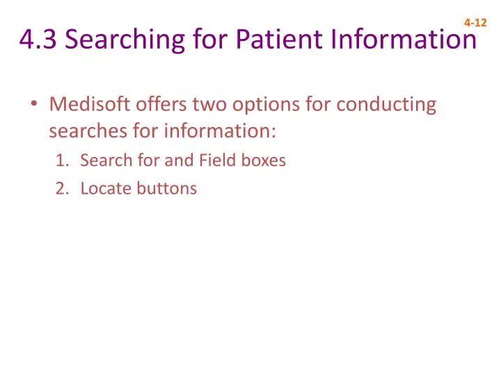 4 3 searching for patient information
