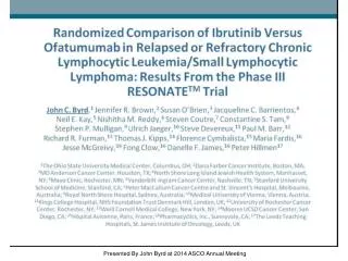 Presented By John Byrd at 2014 ASCO Annual Meeting