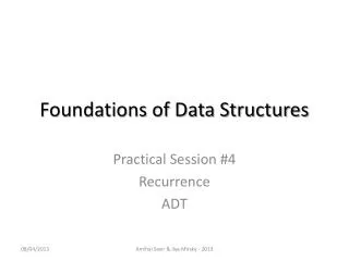 Foundations of Data Structures
