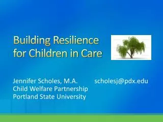 Building Resilience for Children in Care