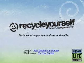 Facts about organ, eye and tissue donation