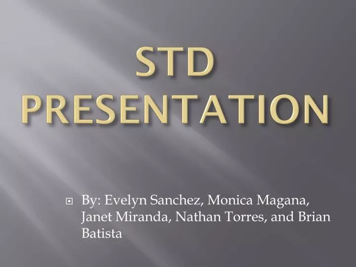 std presentation